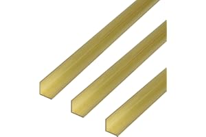Alberts 497552 - Profilo angolare, in ottone, 1000 x 10 x 10 mm, set da 3