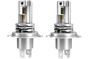 MGCOKINILY Halogen Auto Lampen H4, 55W 300% Helligkeit als Halogenlampen11000LM 6000K Kaltes Weiß,1:1 Mini-Größe, 2 Stück (H4)