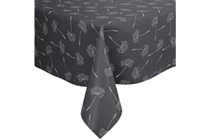 Karina Home Megan Wipe Clean Tablecloth Vinyl PVC (Slate Silver Grey, 180cm x 140cm)