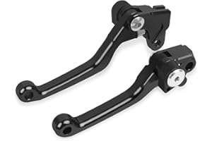 HAONEL Short Brake Clutch Lever Sets CNC Aluminum Compatible with Honda CR250R CR125R 1992-2003/ CR80R CR85R 1998-2007/ CRF125F CRF150R XR650R CRF450R 2 Finger Levers Motorcycle Accessories