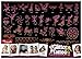 Produktbild Glitzertattoo Schablonen Set 33 Legendary Pink