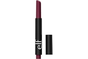 e.l.f. Pout Clout Lip Plumping Pen, balsamo labbra nutriente colore sheer e lucido, rimpolpa e idrata, prodotto vegano e non testato sugli animali, Plum on Over