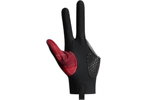 LUCKXING Anti Slip Billiard Glove 3 Fingers Show Gloves 3 Fingers Pool Gloves, Billiard Gloves Cue Shooter Pool Gloves Left And Right Hand Shooters Cue Sport Glove For Women Men Billiard Shooters Sport