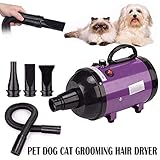 ◆ 3 boquillas diferentes: esta peluquería para perros viene con 3 boquillas diferentes para satisfacer toda la demanda de secado, se le permite hacer un peinado único para su mascota, se puede usar para cada parte de su cuerpo.