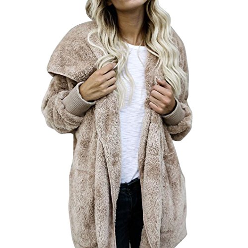 Manadlian Femmes Automne Hiver Femme Automne Hiver Long Manteau Cardigan Pull Cardigan Coat (XL, Kaki)