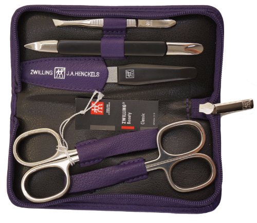 Preisvergleich Produktbild Zwilling Reißverschluss-Etui 5-teilig lila