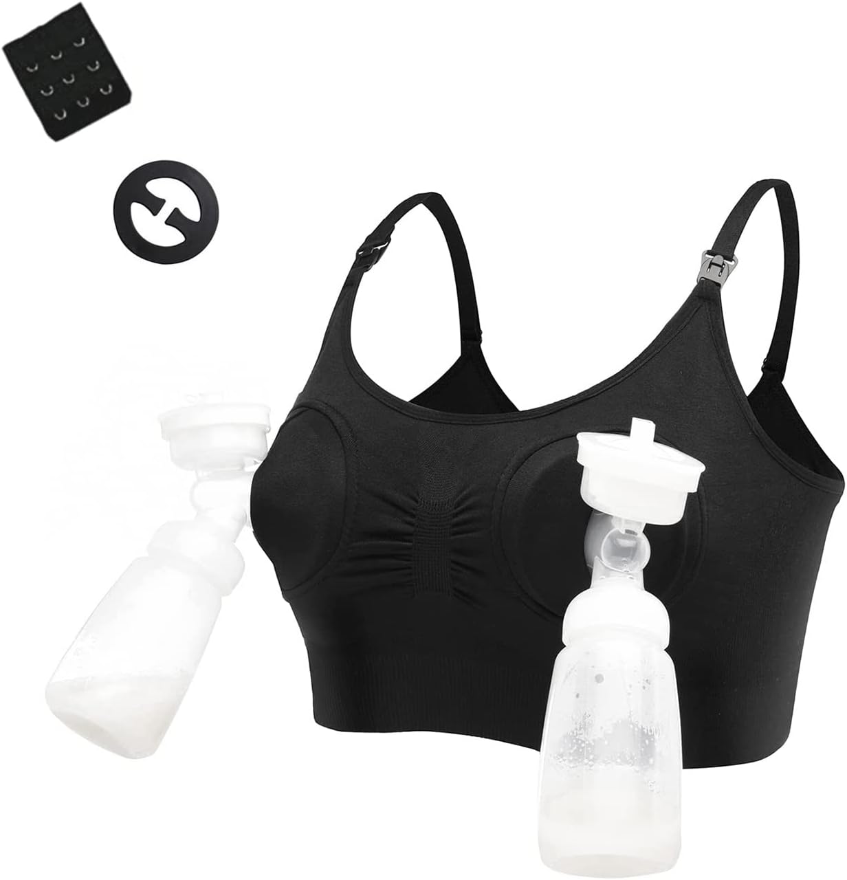 LEAPOVER Women Hands Free Breast Pump Breast Feeding Pump Pumping Bra Maternity Adjustable Nursing Bra