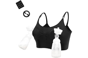 LEAPOVER Women Hands Free Breast Pump Breast Feeding Pump Pumping Bra Maternity Adjustable Nursing Bra
