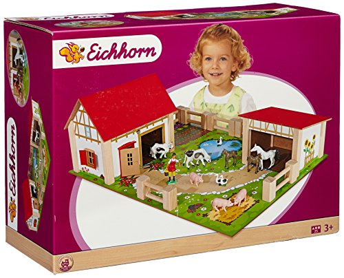 EICHHORN Farmyard and 12 Farm Figures