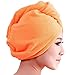 Koly Women's Microfiber Bath Towel Hair Dry Hat Cap Quick Drying Shower Caps (Orange)