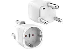 Clomnpe 2 sztuki adaptera podróżnego Republiki Południowej Afryki, adapter wtyczki włoskiej/europejskiej na południowoafrykański, adapter gniazda Republiki Południowej Afryki do Lesotho, Republika