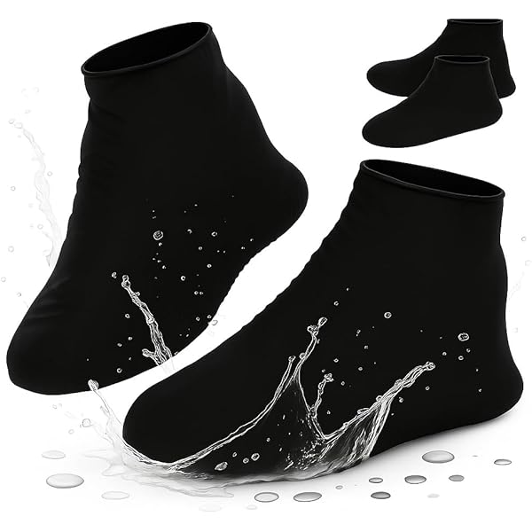 4 Paar Schuhüberzieher Wasserdicht - Latex Überschuhe M/L Mit Antirutschsohle