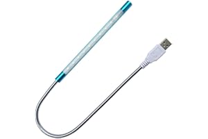 DZYDZR Portable USB Lampada LED Dimmerabile, USB 5V 1W Touch Switch Flessibile 10 LEDs Bianco Lampada per Computer Portatile PC (Blu)