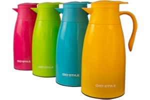 GIO'STYLE Caraffa Termica Parrot | 1,3 LT | Interno in Vetro | Colori Assortiti