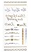 TAFLY Gold Butterfly Tattoos Bracelets DIY Body Art Flash Temporary Tattoos Stickers 6 Sheets
