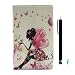 Produktbild PU Leder Hülle Etui für Samsung Galaxy Tab E 9.6 zoll T560/T560 - Aohro [Bunt Glitzer Diamant Muster Design] Kunstleder Ledertasche Flip Case Cover Schutzhülle Tasche mit Ständer +Staub Stecker +Stift, Butterfly girl -1