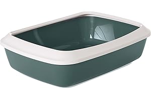 SAVIC Lettiera per gatti + bordo Iriz50 NO.verde 50 x 37 x 14 cm