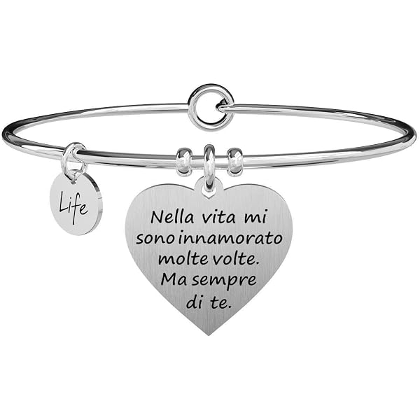 Bracciale In Acciaio 316L E Pvd Gold Kidult, Guarda Il Mondo Sorridendo E Lui Ricambiera Because Optimism Is A Lifestyle