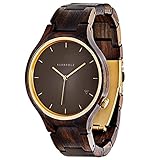 Kerbholz Herren-Armbanduhr Lamprecht Analog Quarz Holz...