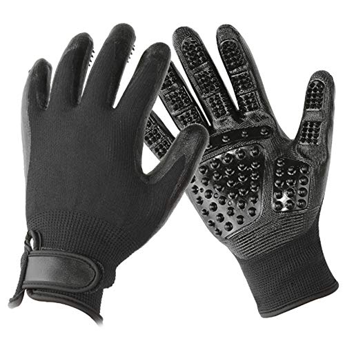 Preisvergleich Produktbild Professionelle Schönheitshandschuhe (2 Stück), effizientes und schonendes Massagegerät für Haustiere - Entfernen Sie mühelos lose Tierhaare - Haustierhandschuhe für Hunde, Katzen und Pferde