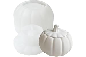 Pumpkin Silicone Mould Epoxy Resin, Pumpkin Candle Holder with Lid, Silicone Casting Mould, Pumpkin Silicone Mould, Storage Box Resin Mould, Storage Jars Casting Resin Moulds for Halloween Candle