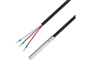 iOVEO 035HP01310 - PT100 - Sonda di temperatura a 3 conduttori, con cavo in PVC fino a 105°C, 10 metri