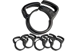 SUINGA Abrazadera Tubo Riego por Goteo 16mm | Pack 100 Abrazaderas de Presion para Manguera de Jardin 16 mm | Accesorios Riego por Goteo Tuberia 16mm | Sujecion para Tubo Riego | Te Codo Enlace Goteros Llave