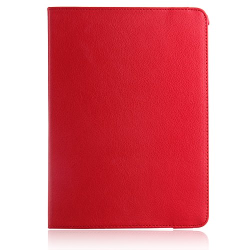 EnGive 360°Drehbares Ledertasche Samsung Galaxy Tab 4 10.1 Hülle (10,1 Zoll) Schutzhülle Case Tasche mit Ständerfunktion Auto Sleep/Wake-Funktion (Samsung Galaxy Tab 4 10.1, Rot) - 6