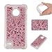 Produktbild CMAOS Moto E4 Hülle, Bodyguard Soft Silikon Bumper Case Cover, [Liquid Crystal Glitter] Glitzer Design, [Crystal Quartz] Glänzende Soft Flex Premium TPU Silikon Handyhülle Passgenau Kratzfest Durchsichtige Schutzhülle Case, für Moto E4 Mit 9H Vollständiger Panzerglas Schutzfolie - Rosa