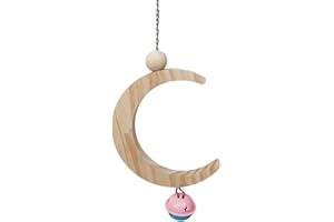 APPOO Trapezschaukel Mit Glocke Papagei Mondförmige Schaukel Wellensittich Spielzeug Für Den Käfig Wellensittich Zubehör Mit Glocken Vogelschaukel Holz Sitzstangen Für Vögel Wellensittiche forceful