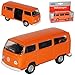 Produktbild VW Volkswagen T2 Orange Bus Transporter 1967-1979 ca 1/43 1/36-1/46 Welly Modell Auto mit individiuellem Wunschkennzeichen