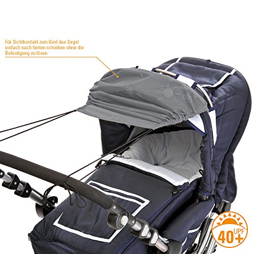 DIAGO Sonnensegel Kinderwagen, anthrazit - 3