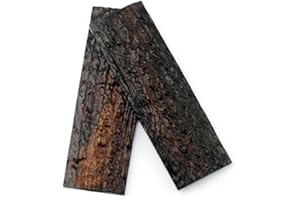 RECHERE 2PCS POM Resin Imitation Sambar Stag Antler Horn Knife Scales Handle for Sword Knives Making 130x42x7.5mm