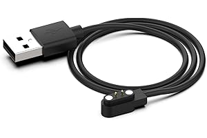 hafiuege Magnetic Smart Watch Charger Cable 2 pin 2.84mm Compatible with YAMAY LETSCOM Willful SW021 SW025 Letsfit ID206 ID205U ID216 Umidigi Uwatch 3S 3 Fitness Tracker USB Smartwatch Accessories