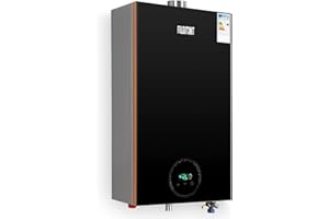 Fulgutonit 10LPM Chauffe eau Instantané Gaz, Chauffe eau Gaz Intelligent Étanche et Thermostatique, Admissions de Gaz Séparées pour un Taux d'Utilisation du Gaz de 99%