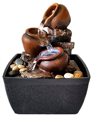 Zimmerbrunnen Feng Shui in Polyresin mit LEDs Jarras - 2
