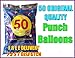 Price comparison product image Misha 50 Punch Balloons Ball - Good Quality, Party Kids Loot Fair Birthday Goody Bag