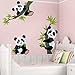Produktbild Wandtattoo Pandabären Set Wandtatoo Wandsticker Kinderzimmer Bär Illustration, Größe: 53cm x 80cm