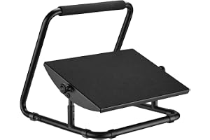 MAXMOUNT Justerbart lutande fotstöd – ergonomiskt fotstöd för skrivbord, metall och textil