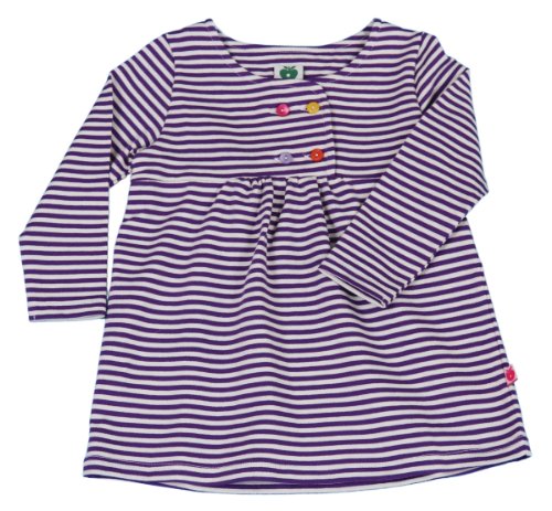 Smafolk Baby Girl's Long Sleeve Dress with Thin Stripes Purple Size 56