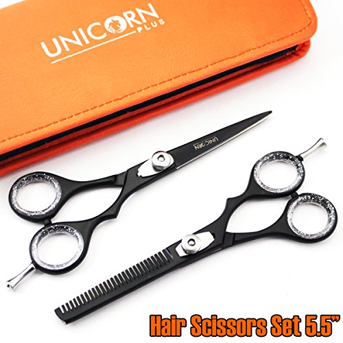 Unicorn Plus - Professional Hairdressing Scissor 6.0 Inch - Right Handed Salon Hair Scissors, Barber Scissors Set - Pet…