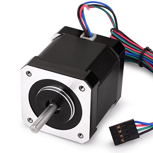 Quimat Nema 17 Schrittmotor Bipolar 2A 0,59Nm (84oz.in) 47mm Körper 4-Blei mit 1m Kabel & Stecker und Montage Halterung für 3D Drucker Printer / CNC - 4