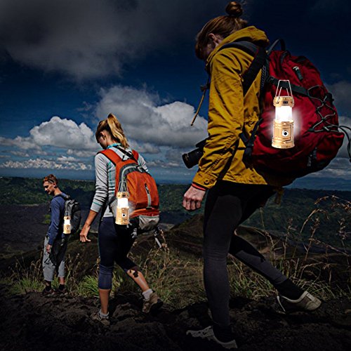 Janecrafts LED Laternen Zusammenklappbare Campinglampe Wasserdichte Zeltleuchte Aussenleuchte für Camping, Wandern, Notfall [Energieklasse A+] - 7