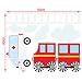 Shopisfy Children's Toddlers Self Adhesive Vinyl Wall Stickers Nursery Décor Decal Art - Transport