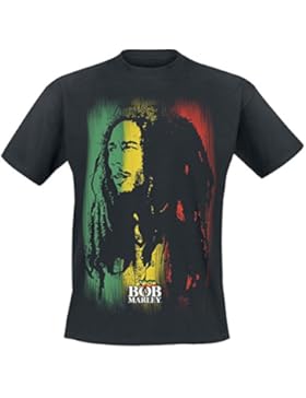Bob Marley Stare Paint Stripe T-Shirt schwarz