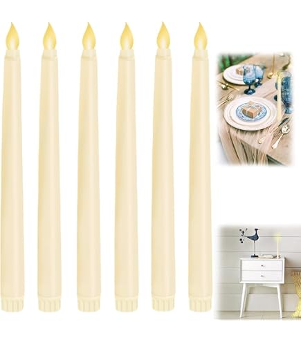 Candele Tremolanti A Batteria Kcldeci Con Motivo Papaveri Rossi - Set Da 2 Con Telecomando, Effetto Fiamma Realistica, Per Casa E Matrimonio