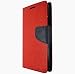 Produktbild Für LG K8 2017 M200 Handy Book Style Tasche Wallet Case Flipcover Schutz Hülle Klapp Etui Kartenfächer Magnetverschluss Drip Case Rot Blau
