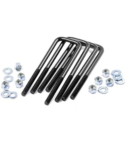 Moicstiy 4-Set M6 Square U-Bolts – 304 Stainless Steel, 2" Wide X 3.15" Long With Nuts & Frame Plates For Trailers