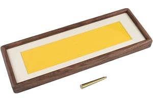 Evenoonest Massiv trä fotoram 10 x 30 cm valnötsfinish, rektangulär bildram för heminredning, kalligrafi eller konstskärm, vägg- eller bordsfäste (valnötsträ)