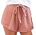 Produktbild Tomatoa Damen Shorts Sommer Kurze Hosen Sommer Hot Pants Elegant Hot Pants Lose Yoga Sporthosen Frau Strandshorts (Rosa, L)